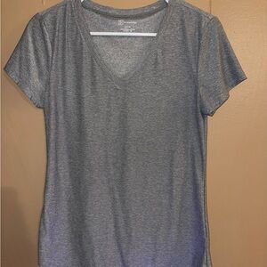 No Boundaries Heather Gray V-Neck Tee
